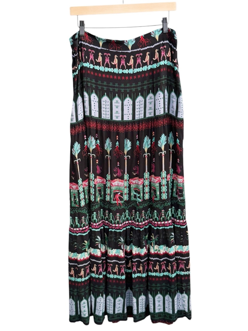 Emporio Sirenuse Positano Silk Maxi Skirt | IT 48 - Picture 3 of 9